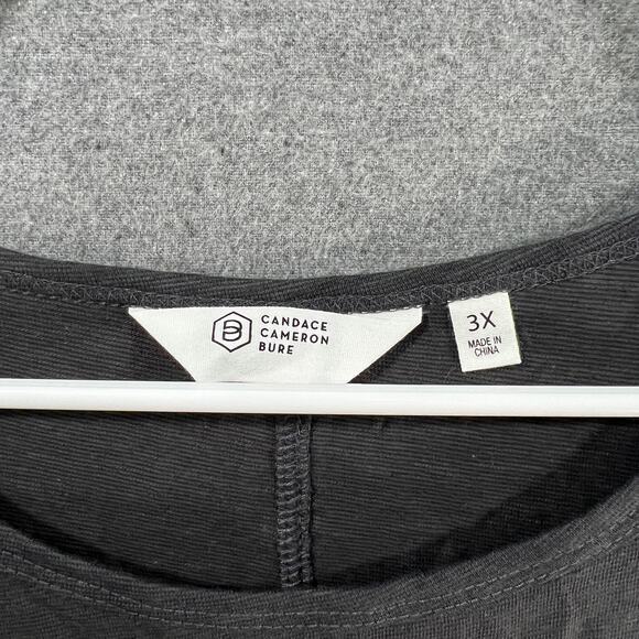 Candace Cameron Bure Sunkissed Regular Midi T-Shirt Dress Washed Black Size 3X - Picture 3 of 14